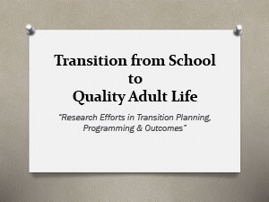 Обложка Transition from School to Quality Adult Life