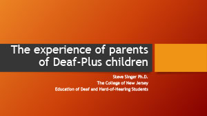 Обложка The experience of parents of Deaf-Plus children